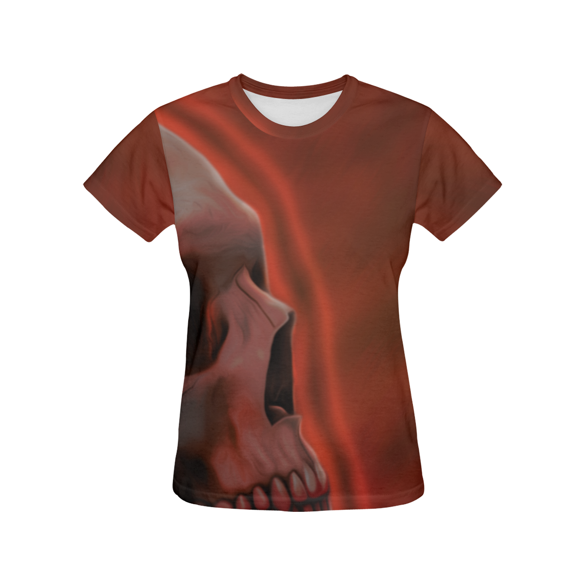Power skull All Over Print T-Shirt for Women (USA Size) (Model T40)