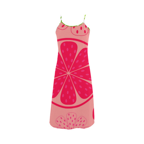 Summer luxury fruity Artistic Dress / PINK Alcestis Slip Dress (Model D05)