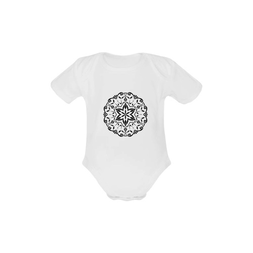 Baby powder organic short sleeve with Mandala art Baby Powder Organic Short Sleeve One Piece (Model T28)