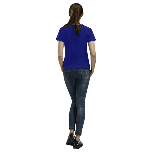 Designers all over print t-shirt : blue All Over Print T-Shirt for Women (USA Size) (Model T40)