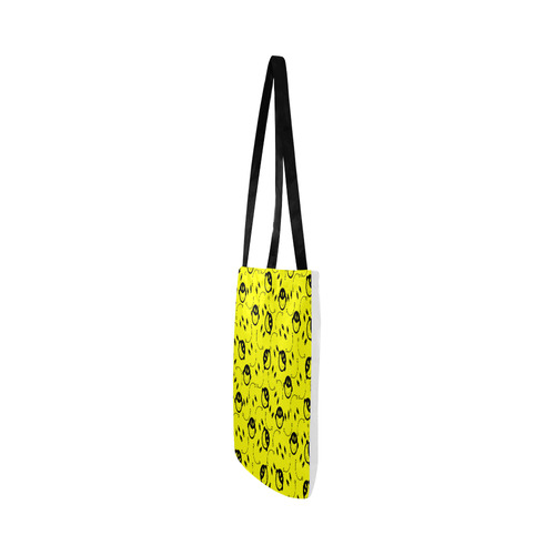 monkey tongue out on yellow Reusable Shopping Bag Model 1660 (Two sides)