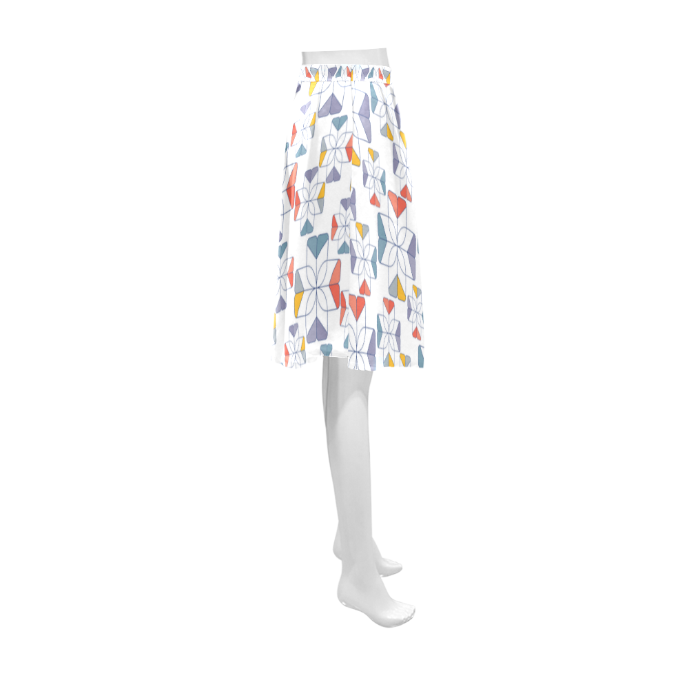 floral geometric seamless oriental Athena Women's Short Skirt (Model D15)