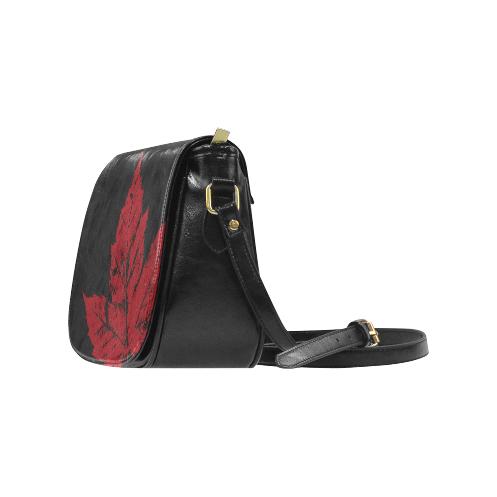 Cool Canada Purse Black Canada Souvenir Bags Classic Saddle Bag/Small (Model 1648)