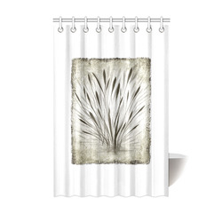Simple, elegant ink, watercolor grass, brown hues Shower Curtain 48"x72"