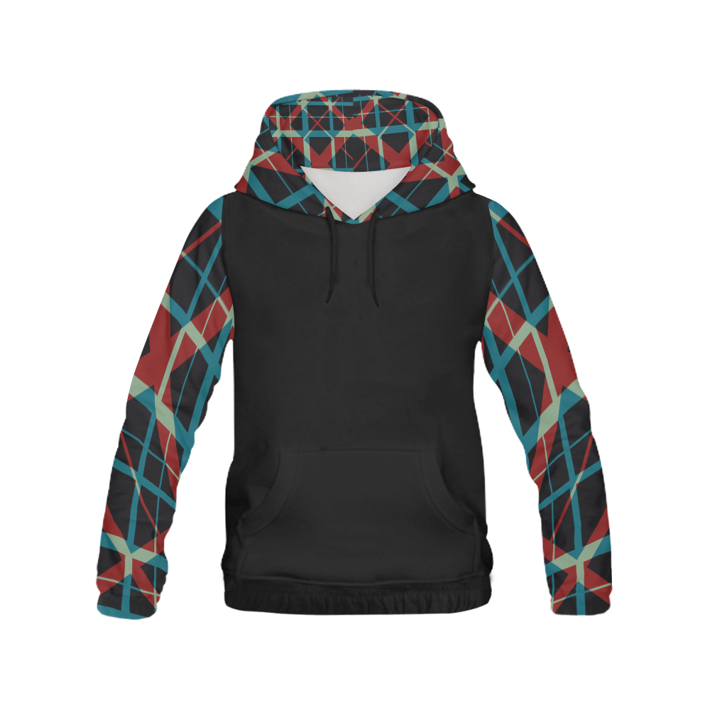 Plaid I Hipster style plaid pattern Hood & Sleeves All Over Print Hoodie for Men (USA Size) (Model H13)