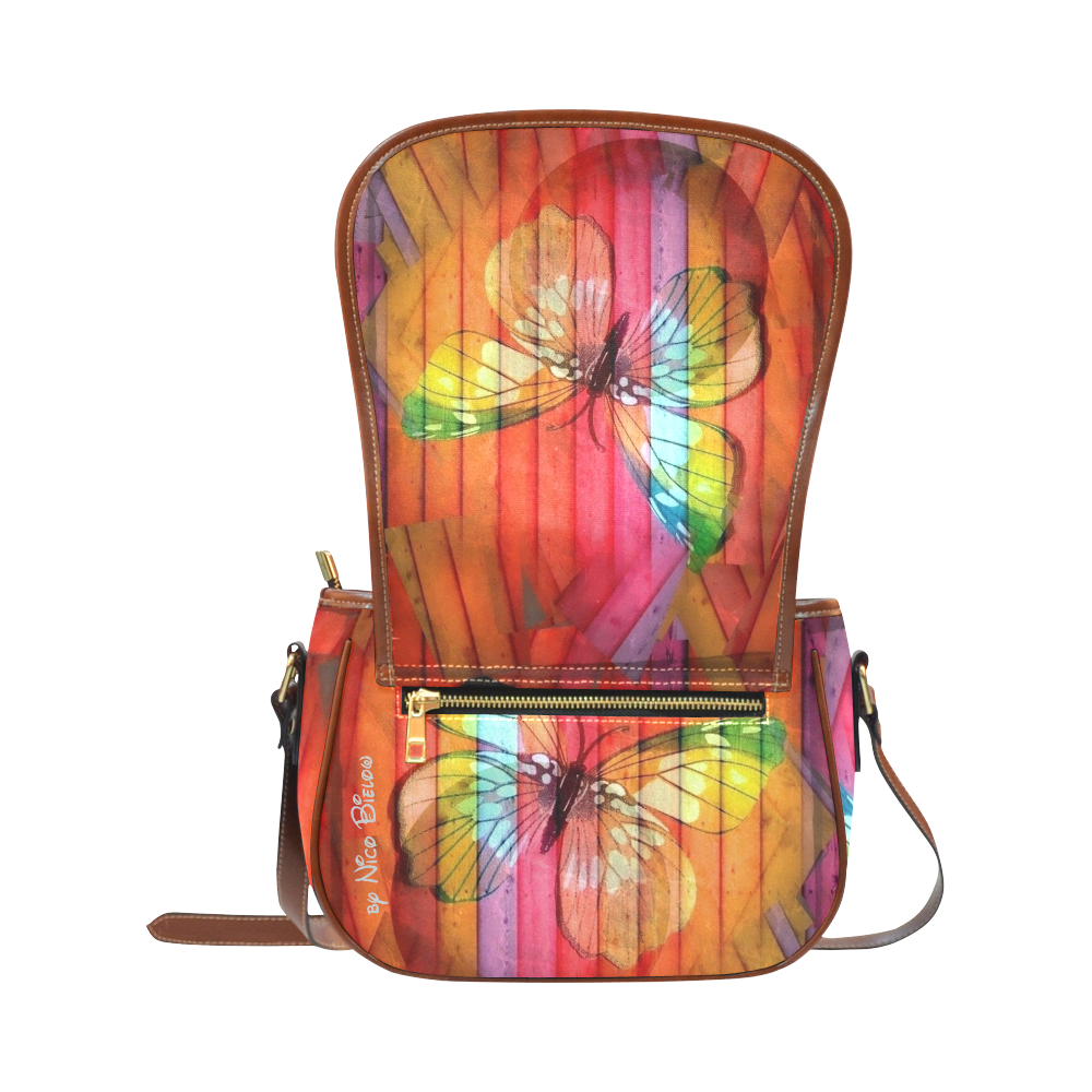 Butterfly by Nico Bielow Saddle Bag/Large (Model 1649)