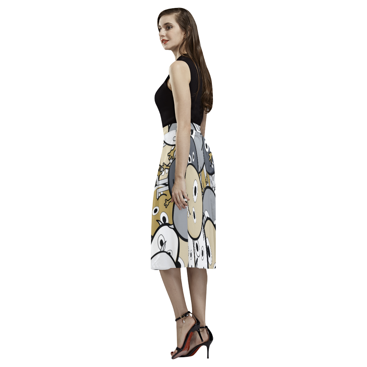 doodle monsters Aoede Crepe Skirt (Model D16)