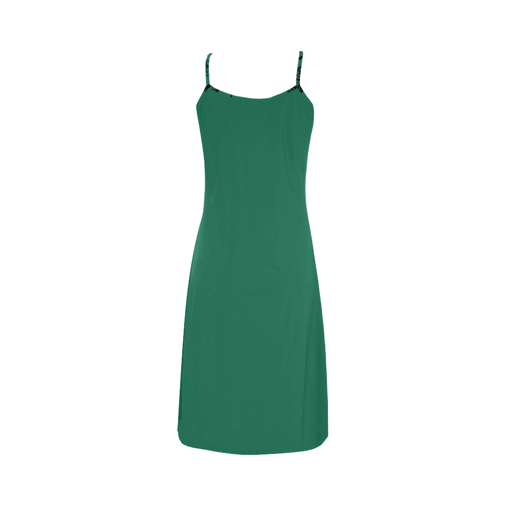 Designers summer Dress with butterflies / green, black Alcestis Slip Dress (Model D05)