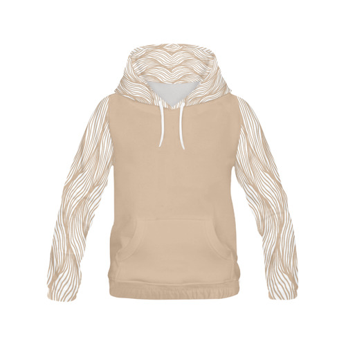 Trendy Basics - Trend Color HAZELNUT All Over Print Hoodie for Women (USA Size) (Model H13)