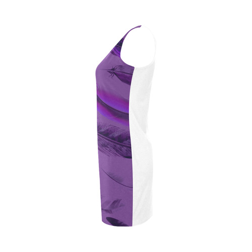 Luxury medea vest : Original piece with Feathers purple Medea Vest Dress (Model D06)