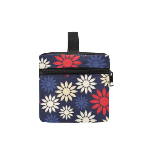 Red Symbolic Camomiles Floral Lunch Bag/Large (Model 1658)