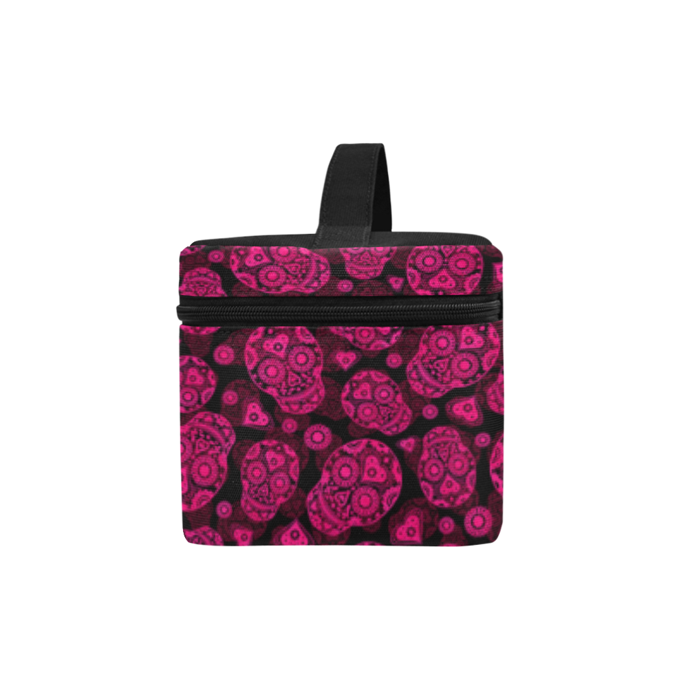 Sugar Skull Pattern - Pink Cosmetic Bag/Large (Model 1658)