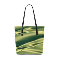 Green satin 3D texture Euramerican Tote Bag/Small (Model 1655)