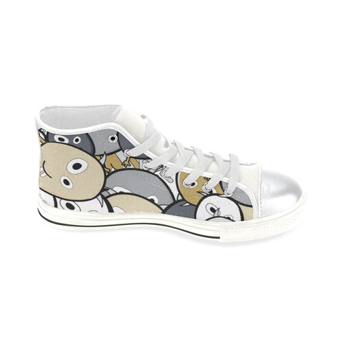 doodle monsters High Top Canvas Shoes for Kid (Model 017)