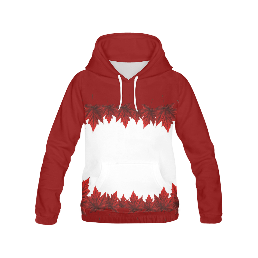 Canada Maple Leaf Hoodies Canada Souvenir Hoodies All Over Print Hoodie for Men (USA Size) (Model H13)