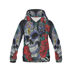 Skull All Over Print Hoodie for Men (USA Size) (Model H13)