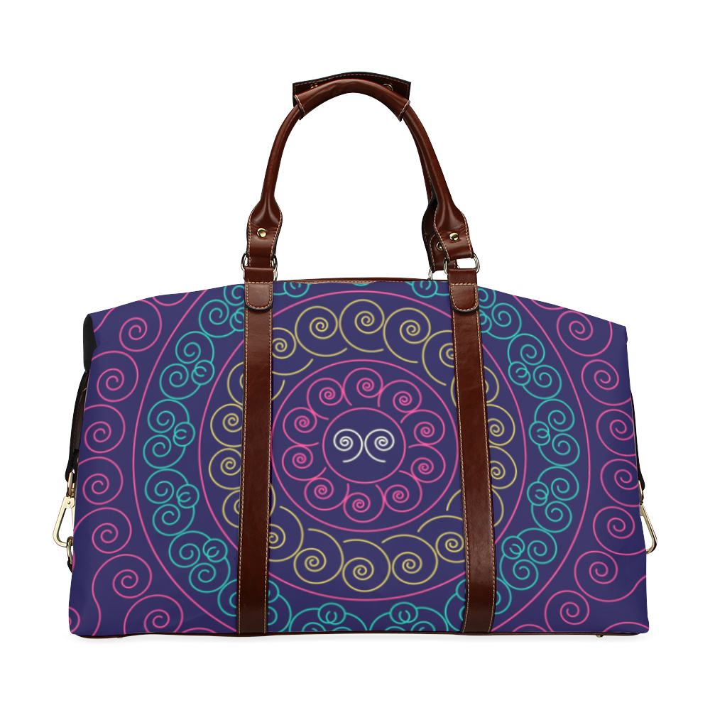 simply pink circular design mandala Classic Travel Bag (Model 1643) Remake