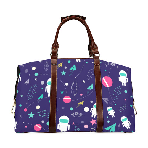 Cute Doodle Astronauts Classic Travel Bag (Model 1643) Remake