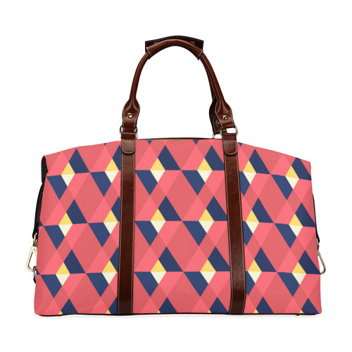 red triangle tile ceramic Classic Travel Bag (Model 1643) Remake