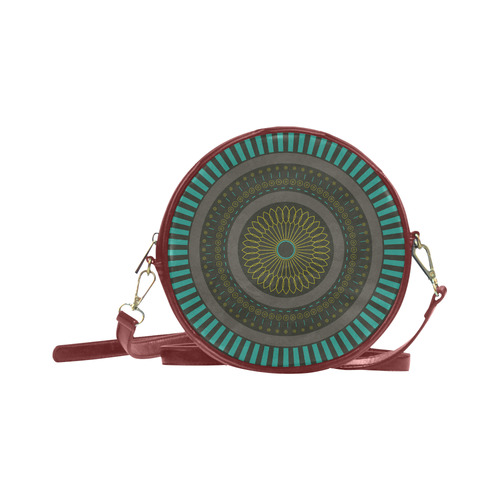 circle zen mandalas Round Sling Bag (Model 1647)