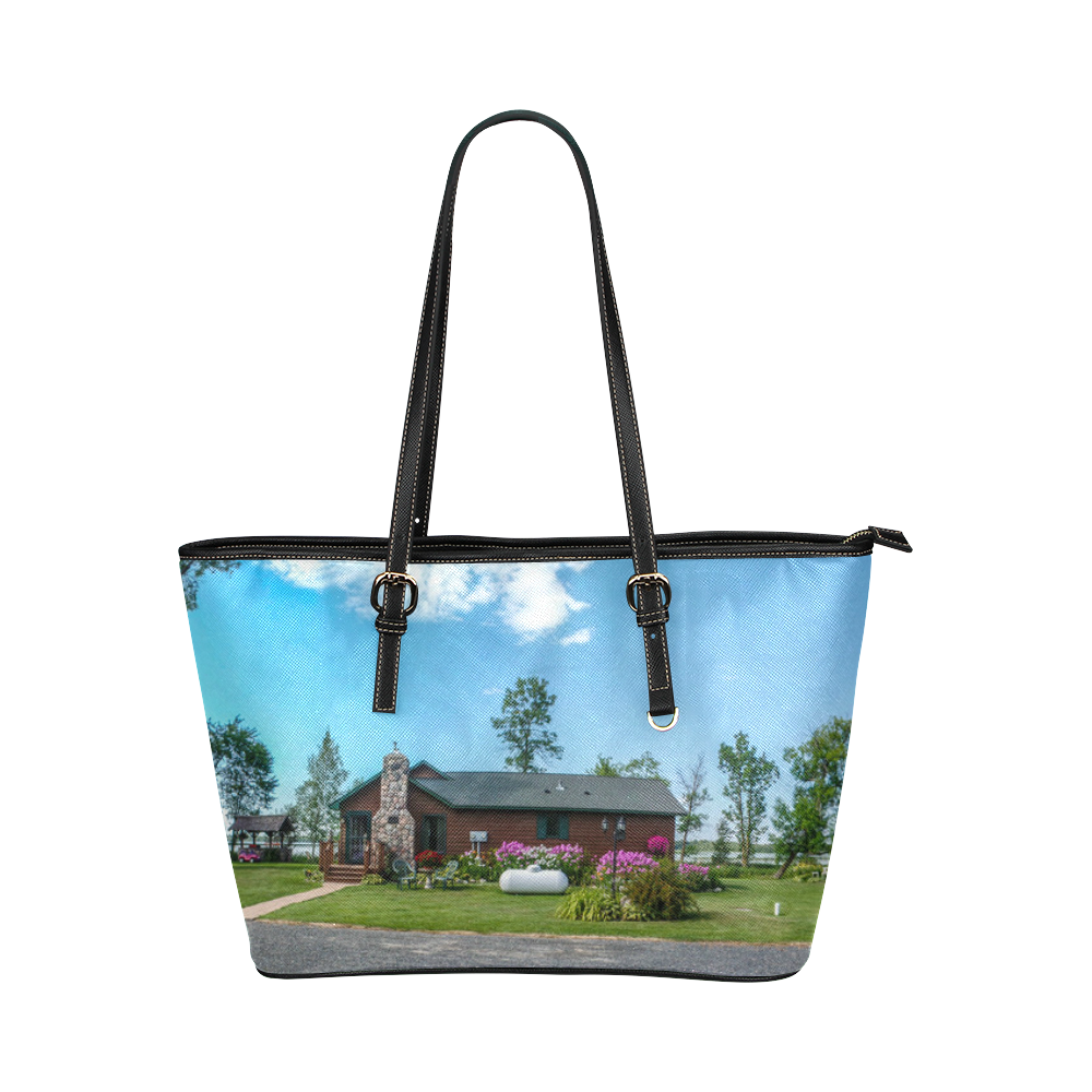 Cabin 1 Leather Tote Bag/Small (Model 1651)