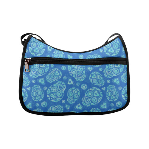 Sugar Skull Pattern - Blue Crossbody Bags (Model 1616)