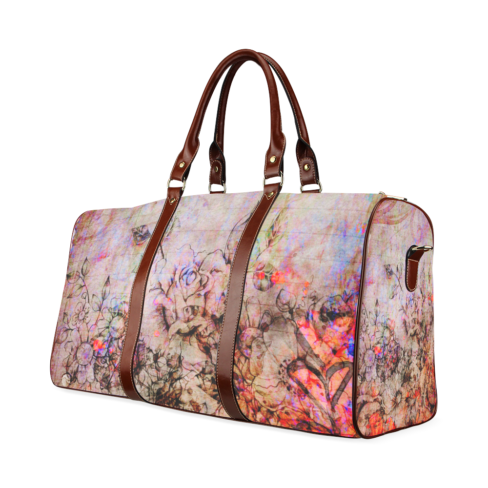 Flower Paper 5 Waterproof Travel Bag/Small (Model 1639)