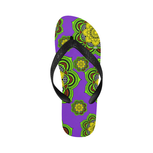 mandalas PURPLE FLOP Flip Flops for Men/Women (Model 040)