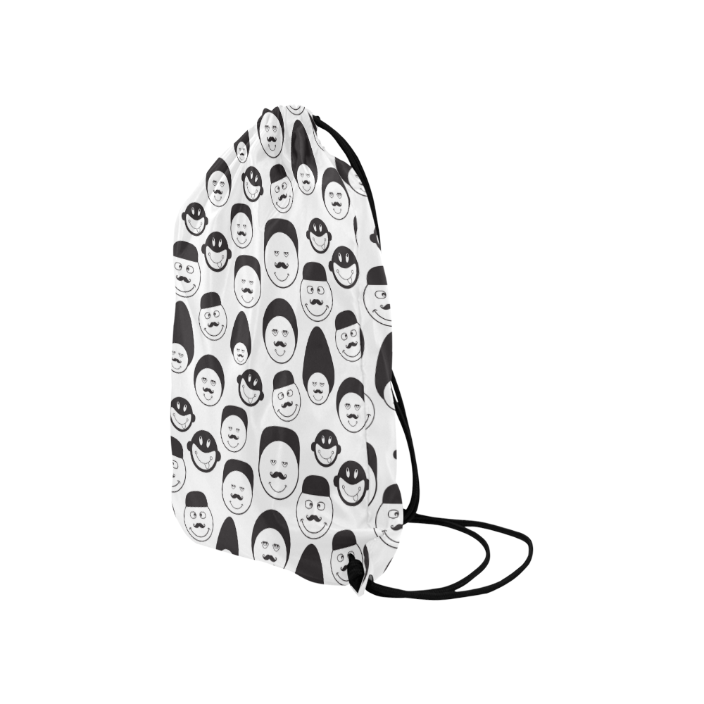 funny emotional faces Small Drawstring Bag Model 1604 (Twin Sides) 11"(W) * 17.7"(H)
