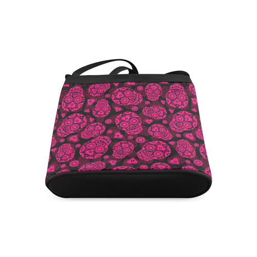 Sugar Skull Pattern - Pink Crossbody Bags (Model 1613)