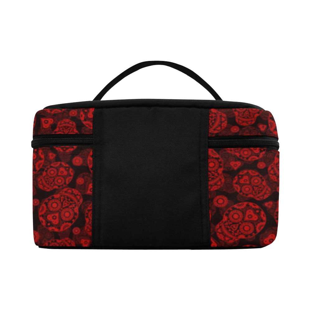 Sugar Skull Pattern - Red Cosmetic Bag/Large (Model 1658)