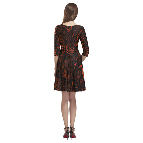 Glowing Structure A by FeelGood Tethys Half-Sleeve Skater Dress(Model D20)