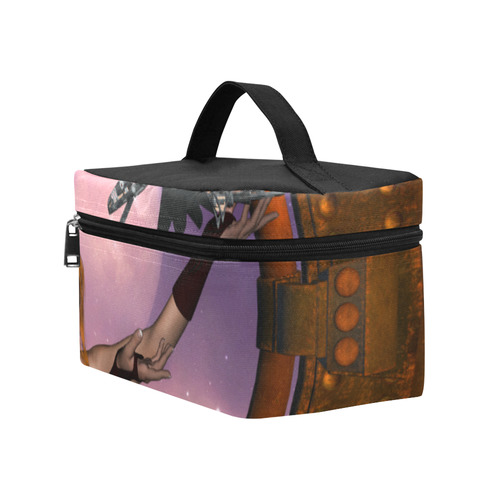 Steampunk lady with steam dragon Cosmetic Bag/Large (Model 1658)