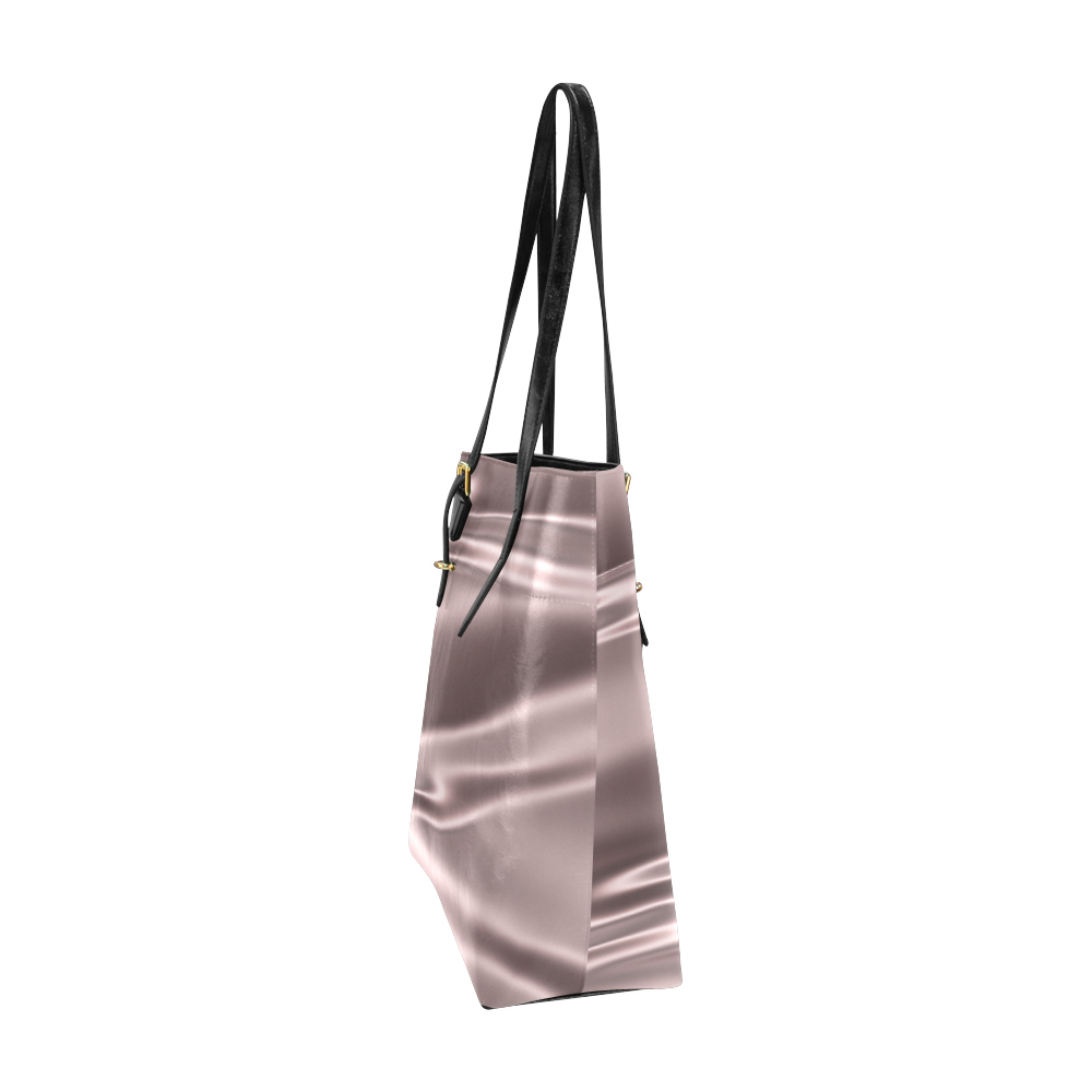 Lilac satin 3D texture Euramerican Tote Bag/Small (Model 1655)