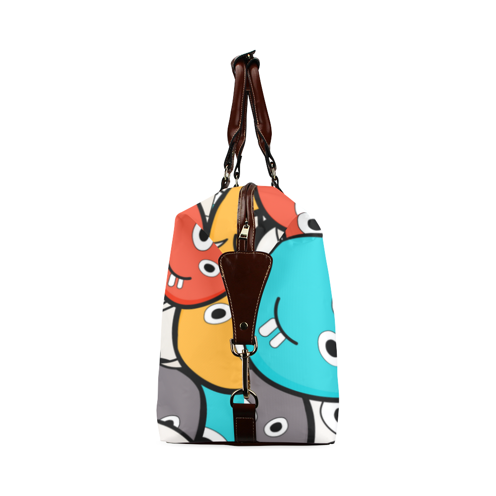 multicolor doodle monsters Classic Travel Bag (Model 1643) Remake