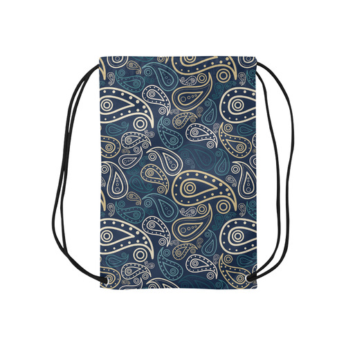 paisley illustration Small Drawstring Bag Model 1604 (Twin Sides) 11"(W) * 17.7"(H)