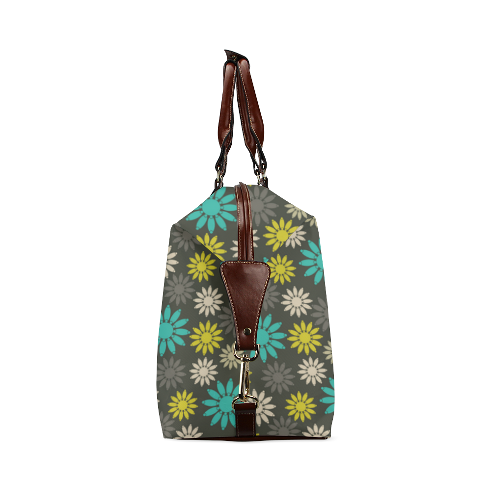 Symbolic Camomiles Floral Classic Travel Bag (Model 1643) Remake