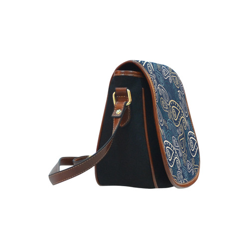 paisley illustration Saddle Bag/Small (Model 1649)(Flap Customization)