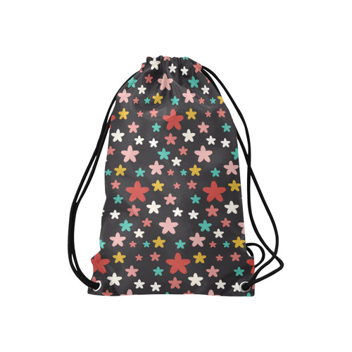 Symmetric Star Flowers Small Drawstring Bag Model 1604 (Twin Sides) 11"(W) * 17.7"(H)