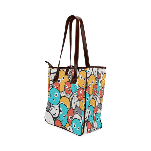 multicolor doodle monsters Classic Tote Bag (Model 1644)