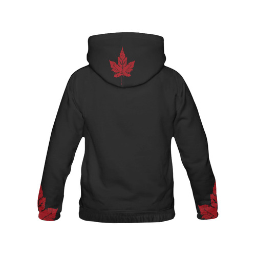 Cool Canada Hoodie Shirts Black Canada Hoodies All Over Print Hoodie for Men (USA Size) (Model H13)