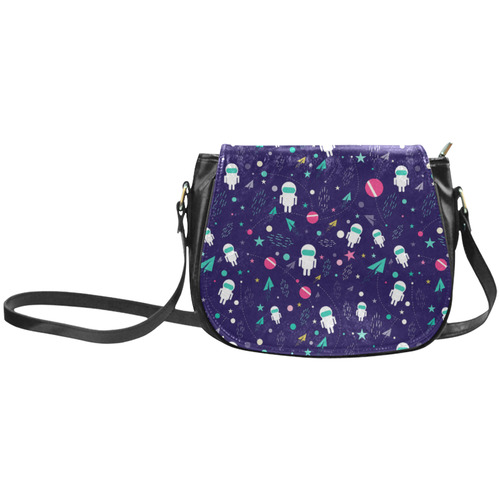 Cute Doodle Astronauts Classic Saddle Bag/Small (Model 1648)