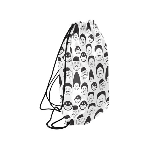 funny emotional faces Small Drawstring Bag Model 1604 (Twin Sides) 11"(W) * 17.7"(H)