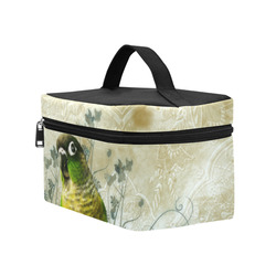 Sweet parrot with floral elements Cosmetic Bag/Large (Model 1658)