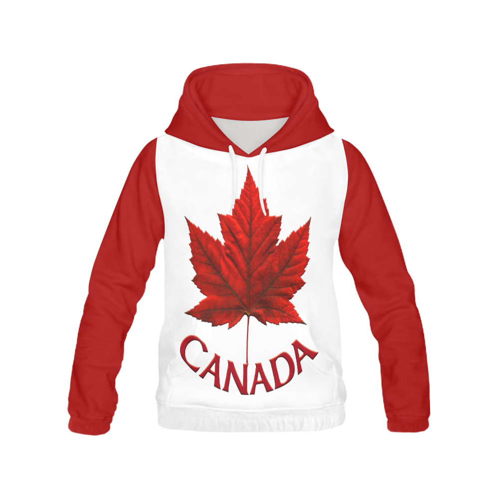 Canada Hoodies Canada Maple Leaf Souvenir Hoodies All Over Print Hoodie for Men (USA Size) (Model H13)