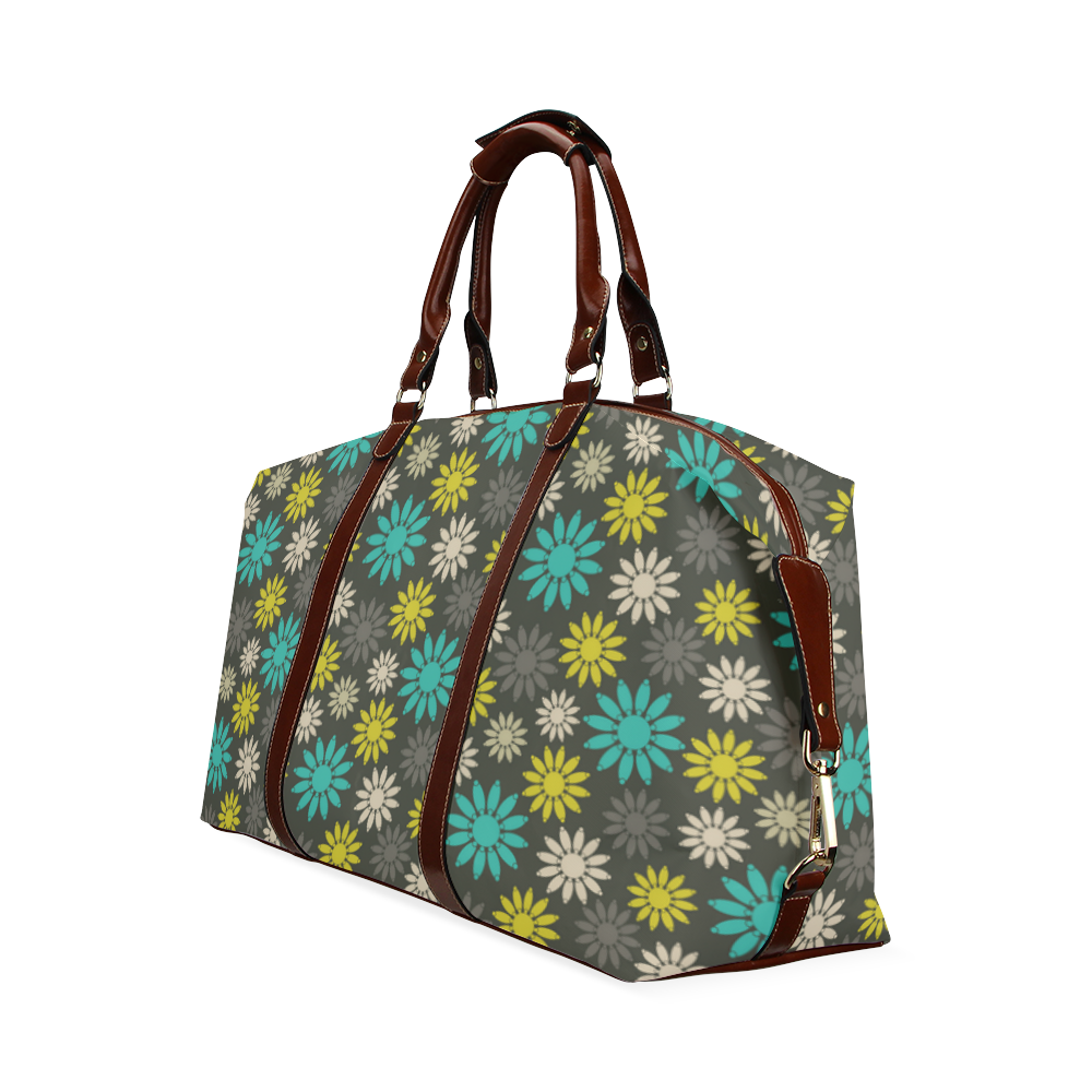 Symbolic Camomiles Floral Classic Travel Bag (Model 1643) Remake