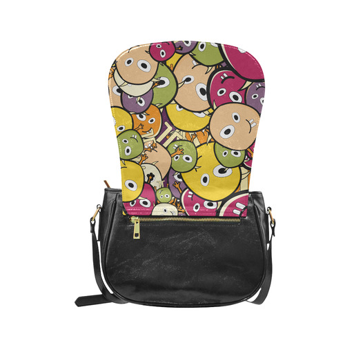 monster colorful doodle Classic Saddle Bag/Small (Model 1648)