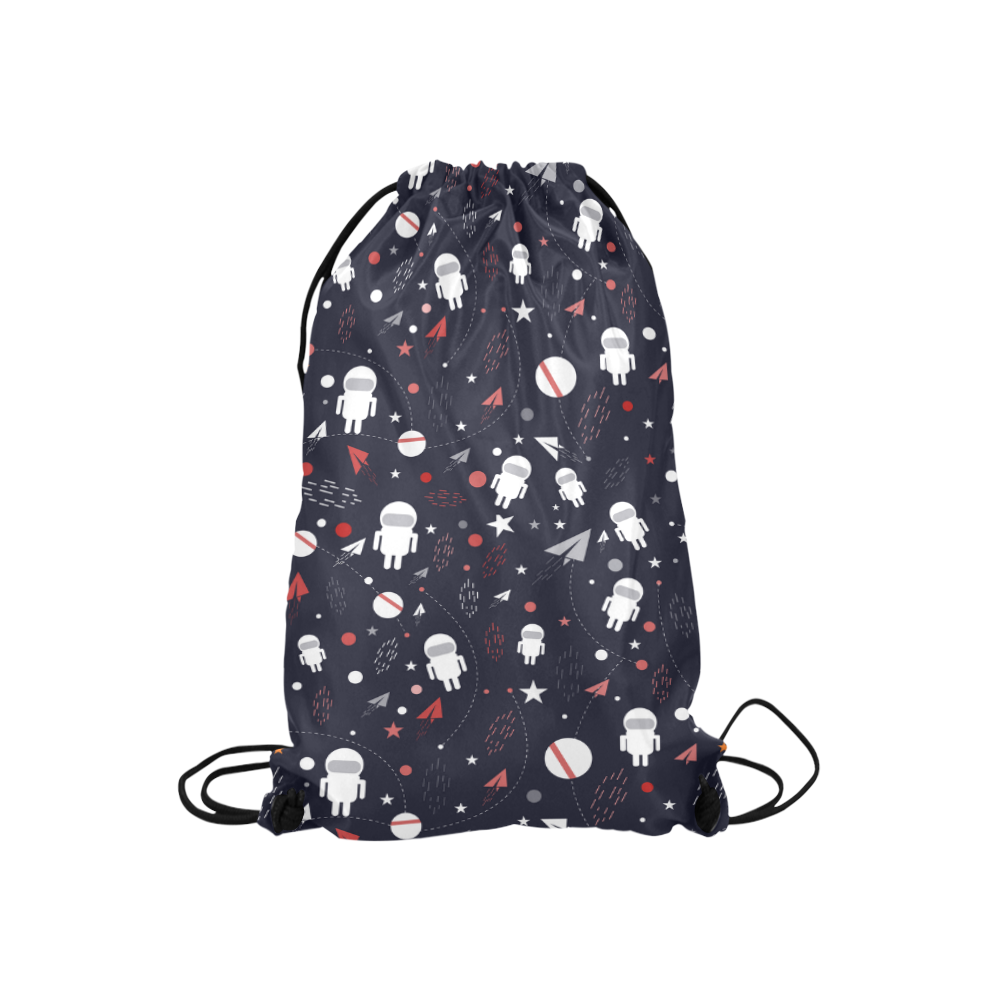 Astronaut Doodle Small Drawstring Bag Model 1604 (Twin Sides) 11"(W) * 17.7"(H)