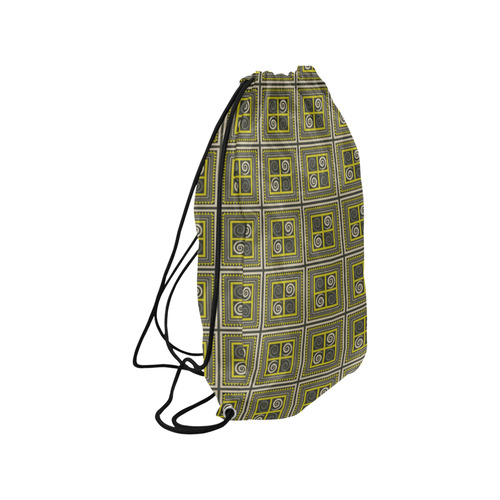 African Fabric Small Drawstring Bag Model 1604 (Twin Sides) 11"(W) * 17.7"(H)