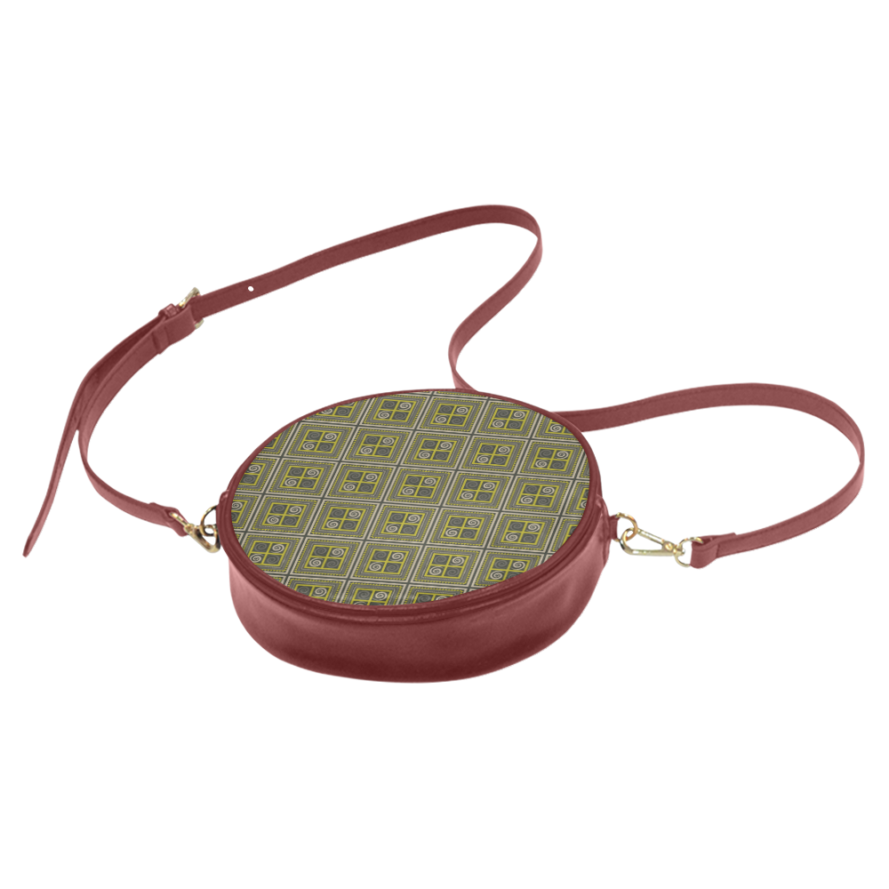 African Fabric Round Sling Bag (Model 1647)